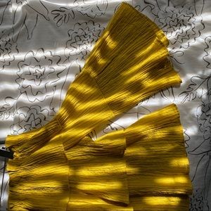 Yellow off the shoulder blouse